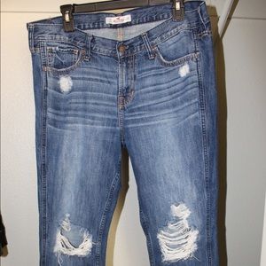 Hollister torn boyfriend jeans